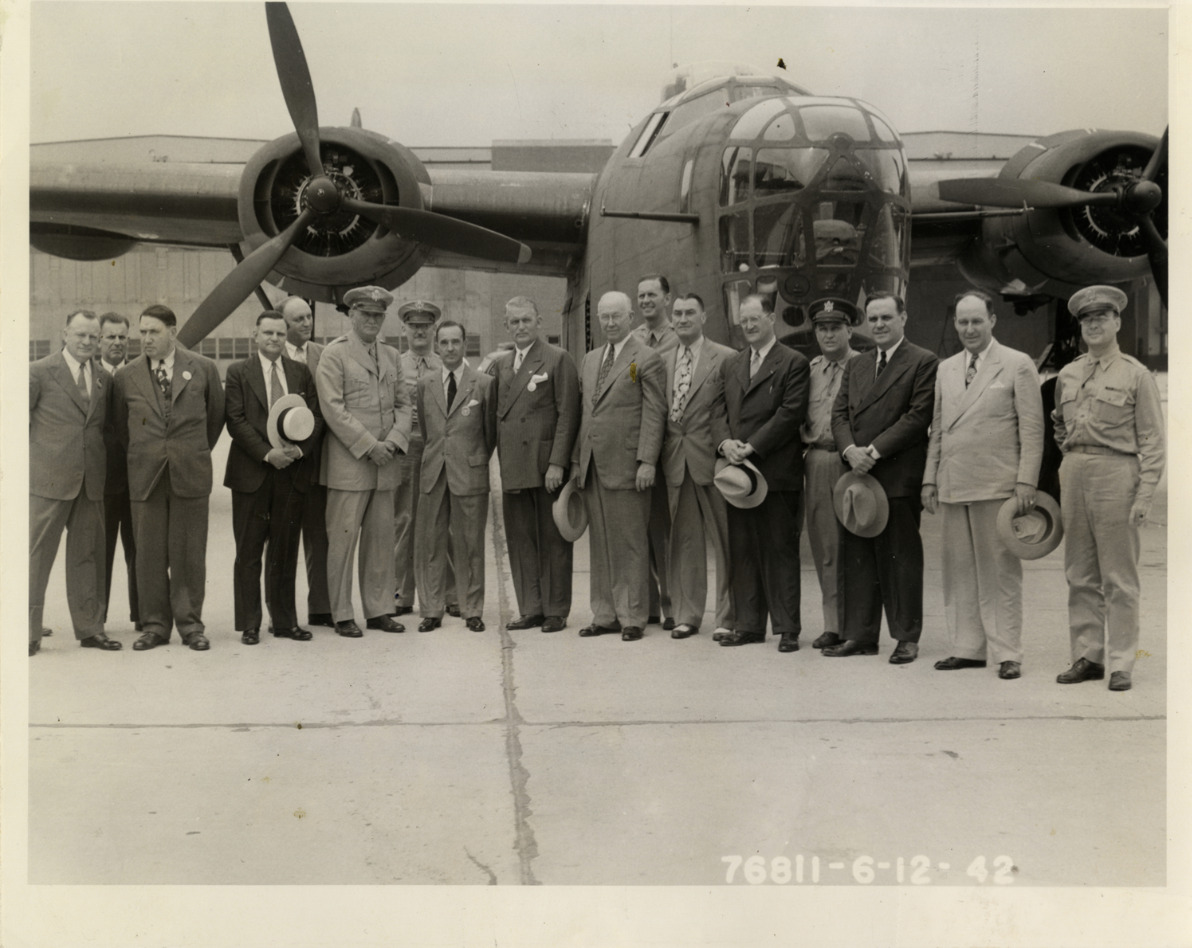 Charles E. Sorensen, William S. Knudsen and Edsel Ford at Willow Run ...