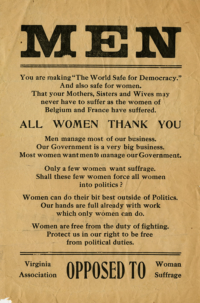 Anti Womens Suffrage Posters 
