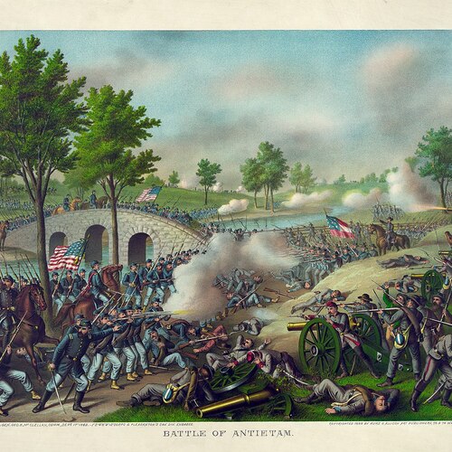 The Battle of Antietam, by Kurz and Allison (1878),