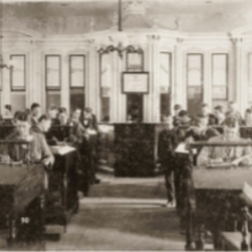 Business Classroom in New Commercial Building, 1890, Santa Clara University
