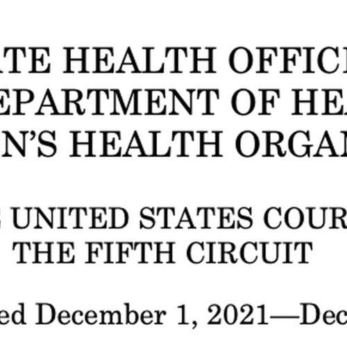 DOBBS, STATE HEALTH OFFICER OF THE<br /><br />
MISSISSIPPI DEPARTMENT OF HEALTH, ET AL. v.<br /><br />
JACKSON WOMEN’S HEALTH ORGANIZATION ET AL. Screen Shot