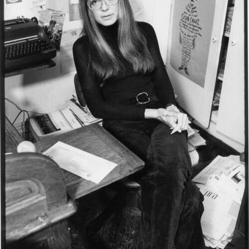 Gloria Steinem in Ms. office, circa 1970&#039;s