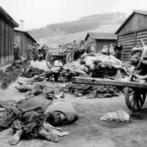 640px-Prisoners'_Corpses_Beside_Cart_and_Barracks,_Mauthausen_Concentration_Camp,_May_8,_1945.jpg