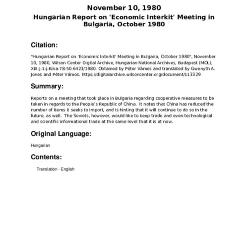 Hungarian Report on 'Economic Interkit' Meeting in Bulgaria, October 1980.pdf