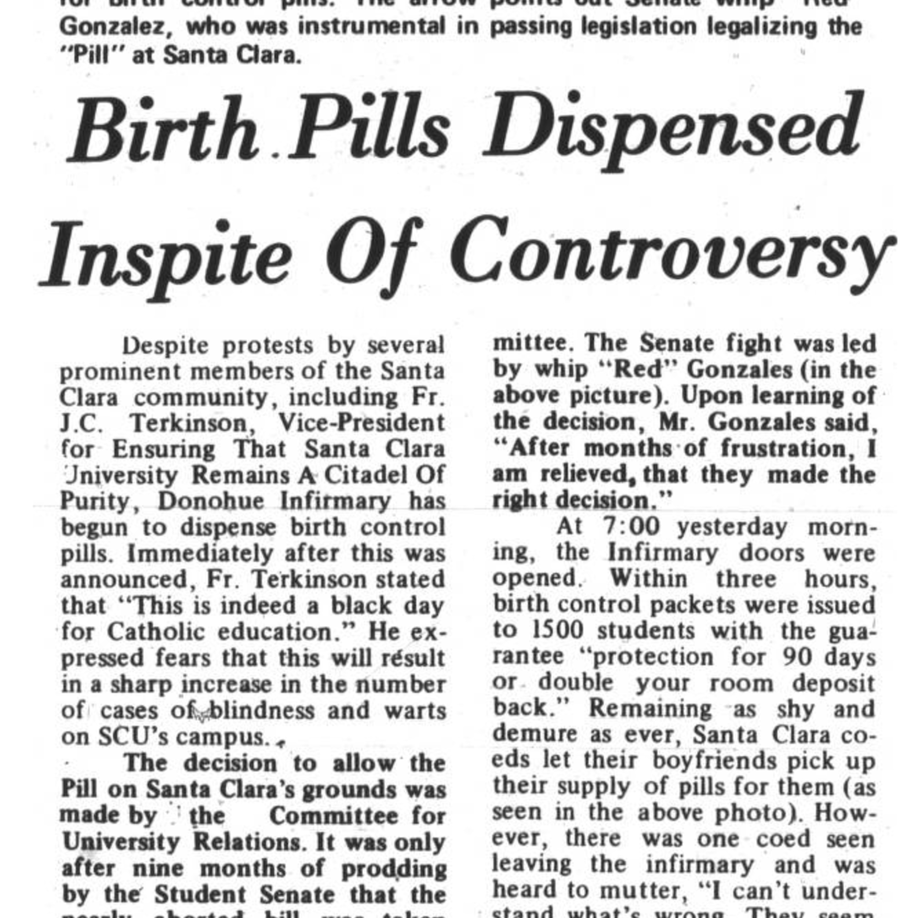 Birth Pills Dispensed in Face of Controversy, 1971