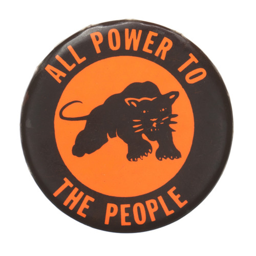 Pinback button for the Black Panther Party